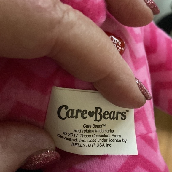 Care Bears Cheer Bear Plush 8.5" Tall 2017 Pink Stripes Rainbow Stuffed AnimalT8 - Picture 5 of 5